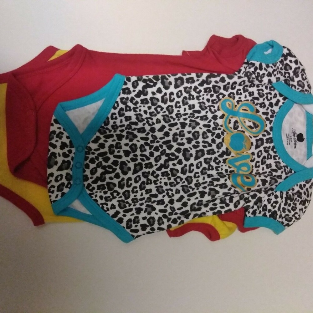 Apple Bottoms Toddler Girls One Piece Set of 3 - Picture 8 of 8